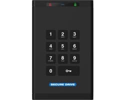SecureDrive KP 2TB HDD - PIN code - FIPS 140-2 Level 3 validated