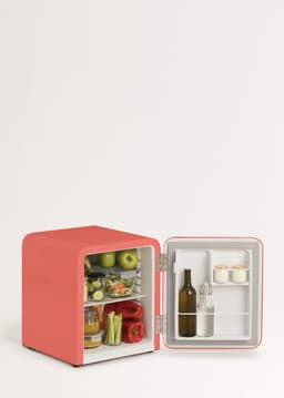 CREATE - Koelkast in retrostijl - Terracotta - Handvat Kobaltblauw - FRIDGE RETRO 48L — thumbnail 9