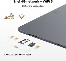 Aorlym P13 Pro - Tablet - 12 GB RAM + 256 GB ROM (2 TB/TF) - 13,4 inch tablet FHD+ 120 Hz - Android 16 - UNISOC T7280 - 12000 mAh - 4G LTE - Wi-Fi 5 - Bluetooth 5.0 - Inclusief toetsenbord, muis, Stylus en hoesje - Dubbele luidsprekers - Grijs — thumbnail 7