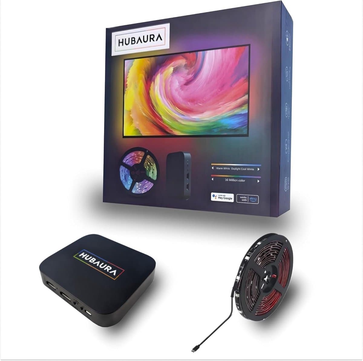 Sync Box HDMI 2.0 Achtergrondverlichting voor TV met LED Strip Beeldsynchronisatie - RGBIC LED-verlichting voor 42–88 inch TV's — afbeelding 1