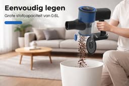 MYBOT E6 Advanced - Steelstofzuiger met Dweilfunctie - 250W - 20Kpa - 3 Zuigniveaus - Vacuum Cleaner - Steelstofzuiger Draadloos - Zonder Zak - Op Accu — thumbnail 3