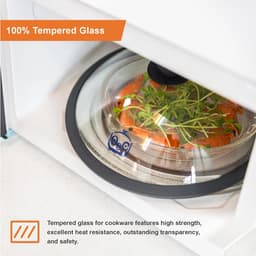 Ventileerde Magnetron Afdekking met Glas en Siliconen Rand - Spatbescherming & Vaatwasmachinebestendig — thumbnail 5