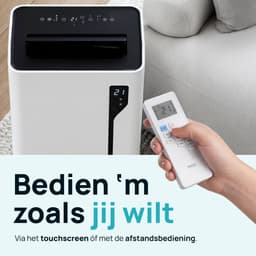 MOA Mobiele Airco - 12.000 BTU - 3-in-1 - Met Afstandbediening - Tot 35m² - Airconditioner met Ontvochtigingsfunctie - Raamafdichtingskit - Wit — thumbnail 7