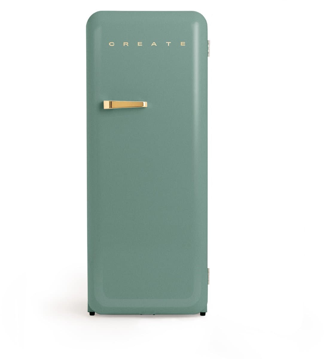 CREATE - Koelkast in retrostijl - Sage - Handvat Goud - FRIDGE RETRO 281L — afbeelding 1