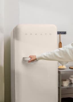 CREATE - Koelkast in retrostijl - Gebroken wit - Handvat Gebroken wit - FRIDGE RETRO 281L — thumbnail 6
