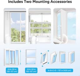 Mobiele Air Conditioner 9000 BTU - 4 in 1 Koeling, Ontvochtigen, Ventileren en Slaapmodus met Afstandsbediening — thumbnail 7