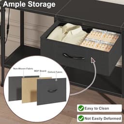 TV-Meubel met Stopcontact, USB-Poorten en LED-Verlichting – Multifunctionele TV-standaard voor Woonkamer en Slaapkamer – 120 cm voor max 55 Inch TV — thumbnail 7