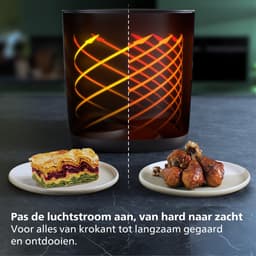 Philips 7000 Series Airfryer - Combi XXL Connected - HD9880/90 - Rapid CombiAir - 8.3L - Tot 6 personen - Met Voedselthermometer — thumbnail 5