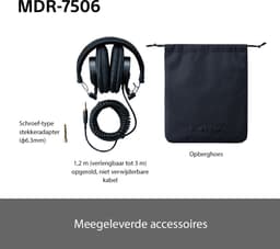 Sony MDR-7506 - Studio koptelefoon met gesloten achterkant - Zwart — thumbnail 12