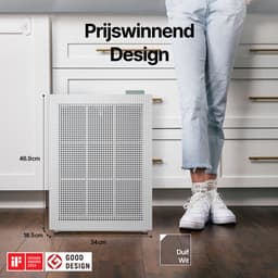 Coway Airmega 150 Luchtreiniger - Air Purifier - 281 m³/u - Wasbaar pre-filter + HEPA filter + koolstoffilter - Verwijdert tot 99,97% van ultrafijne deeltjes - Tegen stof, pollen en allergenen - Fluisterstil (20 dB) - ECARF & Quiet Mark - Wit — thumbnail 4