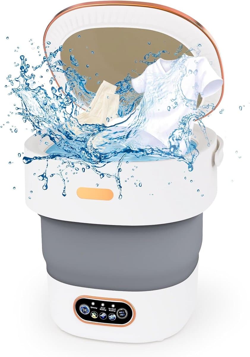 Mini Wasmachine met Centrifuge - Voor Kleine Wasgoed - Meerdere Programma's - — afbeelding 1