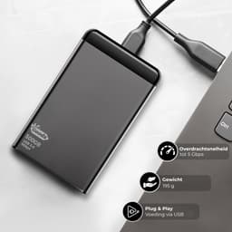MrGoods Externe Harde Schijf 500GB – USB 3.0 – 2.5 inch HDD – Metaal/Kunststof Behuizing – Zwart — thumbnail 2