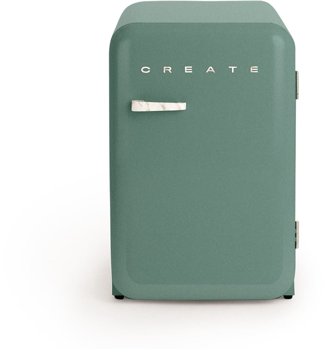 CREATE - Koelkast in retrostijl - Sage - Handvat Marmer - FRIDGE RETRO 107L — afbeelding 1