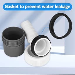 2 stuks wasmachine-afvoeradapter, ingang Ø 18-24 mm en buis Ø 40 mm, voor aansluiting vaatwasser, wasmachine afvoerslang — thumbnail 3