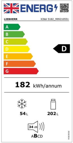 Liebherr ICBdi 5182-20 koel-vriescombinatie - Inbouw - 255 L - D - Wit — thumbnail 2
