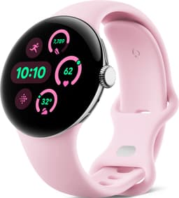 Google Pixel Watch 3 - Smartwatch - 41mm - Zilverkleurig/Roze — thumbnail 2