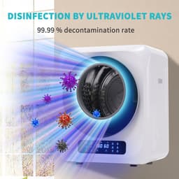 Sweiko Geventileerde wasdroger - 3 kg capaciteit - 850 W - 6 programma-instellingen - Oververhittingsbeveiliging [Energie-efficiëntieklasse G] — thumbnail 14