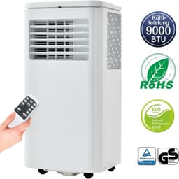 Mobiele airconditioner 9000 BTU/u, 2,5 kW. Luchtontvochtiger, met afzuigfunctie, afstandsbediening/APP-bediening/3 bedrijfsmodi/voor ruimtes tot 100 m³, 24-uurs timer. Energie-efficiëntieklasse A — thumbnail 6