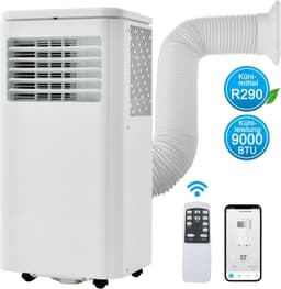 Mobiele airconditioner 9000 BTU/u, 2,5 kW. Luchtontvochtiger, met afzuigfunctie, afstandsbediening/APP-bediening/3 bedrijfsmodi/voor ruimtes tot 100 m³, 24-uurs timer. Energie-efficiëntieklasse A — thumbnail 9
