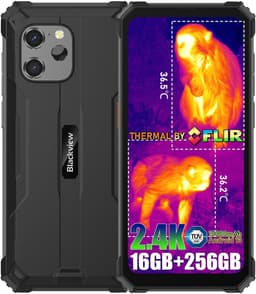 Blackview BV8900 - Robuuste Smartphone - 16GB RAM - 256GB - Warmtebeeldcamera - 6.5 inch - 10000mAh - IP68 Waterdicht - Outdoor Mobiele Telefoon - NFC - GPS - Zwart — thumbnail 1