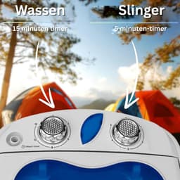 Mini Wasmachine met Centrifuge - Voor Kleine Wasgoed - Meerdere Programma's - — thumbnail 3