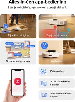 Roborock Q7 L5 Robotstofzuiger – 8000 Pa Hyperforce Zuigkracht – Dubbele Anti-Klit – Nauwkeurige LiDAR Navigatie –Slimme Verboden Zone –Multi-Level Mapping – Automatisch Opladen – APP–Wit –Q5 PRO Upgrade — thumbnail 6