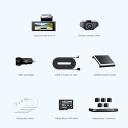 AZDome M770 Pro 2CH 4K Wifi Gps dashcam voor auto - 4K + FullHD resolutie - Night vision - Parkeerbeveiliging - 64gb Micro SD kaart - 3,0 inch LCD scherm - 170 + 140 graden kijkhoek - Nachtzicht — thumbnail 8