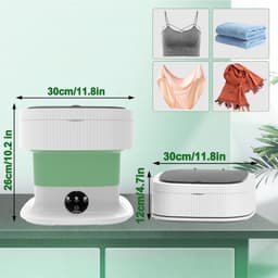 Mini Wasmachine met Centrifuge - Voor Kleine Wasgoed - Meerdere Programma's - — thumbnail 3
