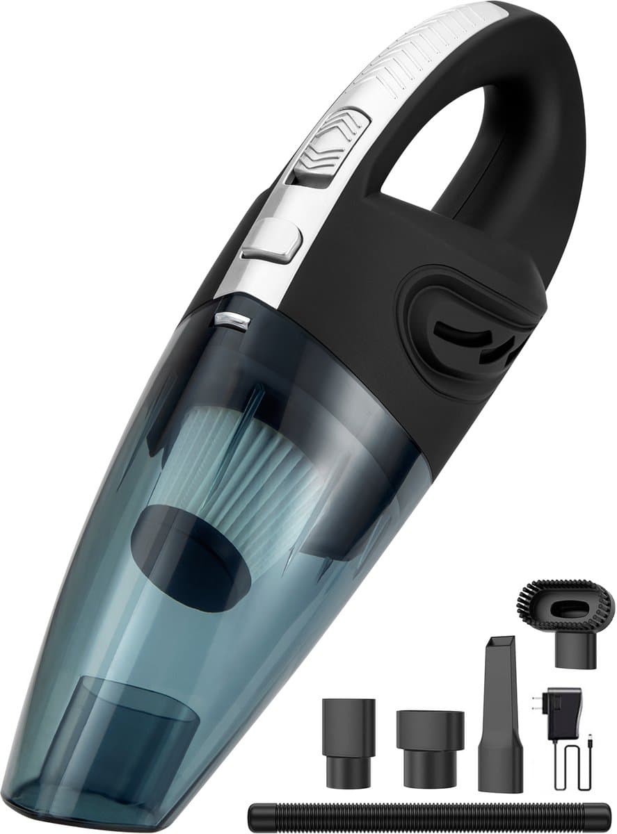 Turbo-7 Kruimelzuiger Snoerloos - Handstofzuiger - Zwart / Grijs - Incl. opzetstukken — afbeelding 1