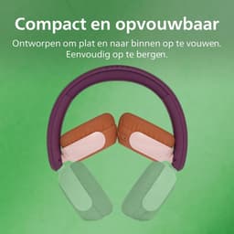PHILIPS TAK4200MP 4200-serie On Ear draadloze opvouwbare hoofdtelefoon voor kinderen - 45 uur afspeeltijd, beperkt volume, Audio delen, laadkabel meegeleverd - Ambiant verlichting - Magenta Paars — thumbnail 13