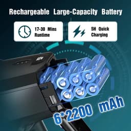 Draadloze stofzuiger, VACNIQ, N390S, krachtige stofzuiger, 250W/30kPa, 30 minuten in standaard modus, 1L stofkan. 2 — thumbnail 4