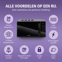 Brabantia BBEK1145DG Magnetron met Grillfunctie - Vrijstaand - 13 automatische kookprogramma's — thumbnail 4