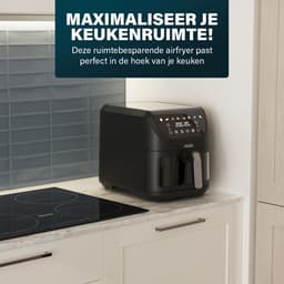 Princess 182257 SlimFry Airfryer - 8 L capaciteit - Doorzichtig kijkvenster - Digitaal touchscreen - 8 voorgeprogrammeerde instellingen - Compact design - 2000 W — thumbnail 10
