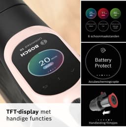 Bosch Unlimited 10 - Steelstofzuiger - Zuigmond met LED verlichting - 90° buigbare buis - draadloos en zonder zak - HEPA filter - BBS1041RBA — thumbnail 5