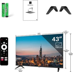 Google Smart TV | TeeView 43 inch QLED TV, 4K Ultra HD Google TV | 3xHDMI 2x USB | Ci+ | Triple Tuner DVB-T/T2/S/S2/C | Frameless Design | in Eindhoven geassembleerd | TV43QQG-EU — thumbnail 12