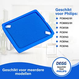 DEGG - 2x Uitwasbaar Filter geschikt voor Philips power pro expert FC6042/01 - motorfilter cp0617 - (exclusief raamwerk) - Uitwasbaar - 2 STUK(S) — thumbnail 7