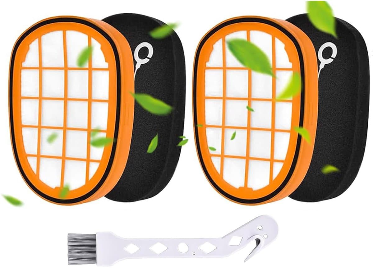 SOLLBRY® - 2x Filter Geschikt Voor Philips Speedpro Max Aqua 7000 En 8000 Serie - FC5005/01, CP1100/01, CP0663/01 Vervanging Schuimrubber - Steelstofzuiger - Geschikt voor Philips Speedpro Max Schuimfilter - Met Reinigingsborstel — afbeelding 1