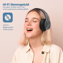 PowerLocus P2 - Draadloze Over-Ear Koptelefoon Inklapbaar - Bluetooth Hoofdtelefoon - Met microfoon – Headphone - Micro SD mode – Incl. Carry Case – Camouflage — thumbnail 11