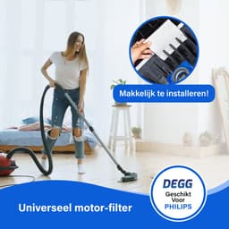 DEGG® - Motorfilter Geschikt voor Philips Stofzuigers - Stofzuigerfilter - Microfilter - Premium Kwaliteit - VOORDEEL-VERPAKKING - 3 STUK(S) — thumbnail 7