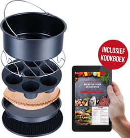 DistinQ Heteluchtfriteuse Airfryer accessoires Set Universeel - Ook geschikt voor Airfryer XL en XXL - ⌀ 20 cm — thumbnail 7