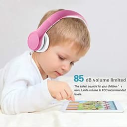 Koptelefoon kinderen met draad en microfoon Blauw - Geschikt voor jou kind met kabel max 85 db - Koptelefoons in blauw en roze verkrijgbaar - Hoofdtelefoon met verstelbare beugel — thumbnail 5