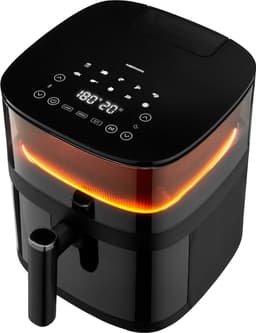 MEDION X10 XL hetelucht friteuse (5 liter XXL frituurmand, stoom voor knapperig voedsel, 1.500 watt, kijkvenster, schudalarm, digitaal bedieningspaneel, 10 automatische programma's, tot 230 °C) — thumbnail 5