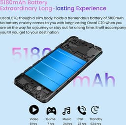 Smartphone Oscal C70 - 128GB - Zwart - Dual SIM — thumbnail 9