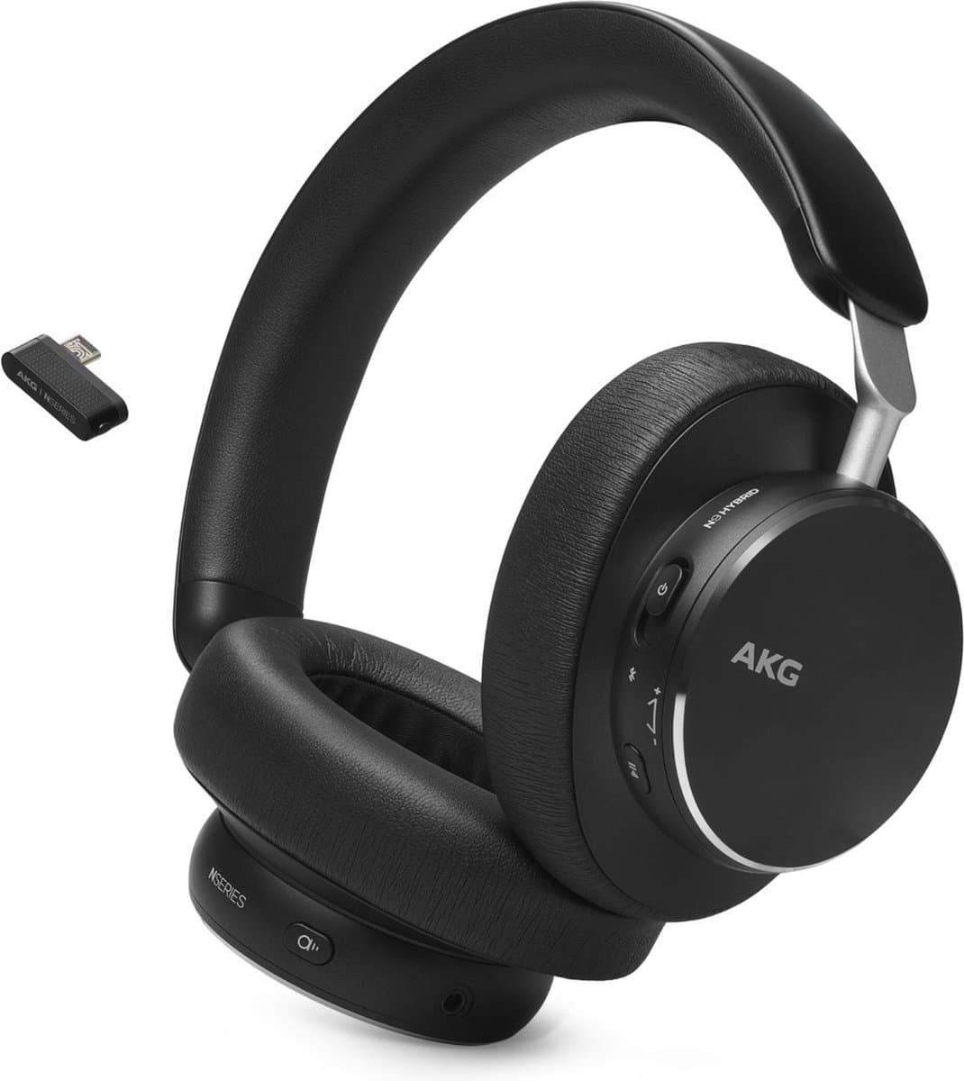 AKG N9 Hybrid Headset Bedraad en draadloos Hoofdband Oproepen/muziek Bluetooth Zwart — afbeelding 1