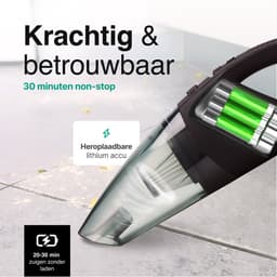 Kruimelzuiger Snoerloos - Handstofzuiger met 5 opzetstukken - Kruimelzuiger - Zwart - Vivid Green — thumbnail 9