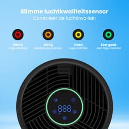 Auronic Luchtreiniger Compact Pro met HEPA 13 Filter, Ionisator en Koolstoffilter - Ruimtes tot 30m² - CADR-waarde van 150m³/u - Air Purifier met Aromatherapie - Zwart — thumbnail 5