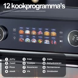 Airfryer Oven - 25L - 12 Programma's - 35 tot 230 Graden - Hetelucht friteuse - 2250W - COOK-IT — thumbnail 3