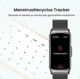 Avalue Luxe AMOLED Smartwatch Dames - Activity Tracker - Bluetooth Call - Stappenteller - Bloeddrukmeter - RVS en Siliconen Band — thumbnail 8