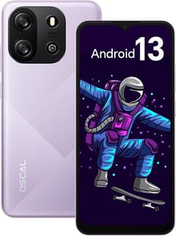 Smartphone Oscal Blackview FLAT 1C 6.517'' 4GB+32GB-SD 1TB 8MP+5MP 4700mAh Android 13 Dual SIM - Paars — thumbnail 1