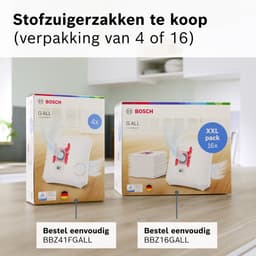 Bosch ProSilence BGB6SIL0L Serie 6 - Stofzuiger met zak - 12mtr bereik - HEPA hygienefilter - 66db - Afstandsbediening in handvat - Wit — thumbnail 10